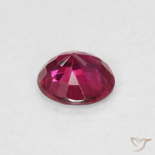 Rubi Vermelho rosado Natural 0.19ct, Redondo, VS