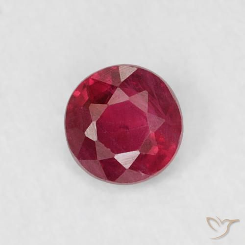 0.19ct Natural Rosa Avermelhado Profundo Rubi, Redondo, VS