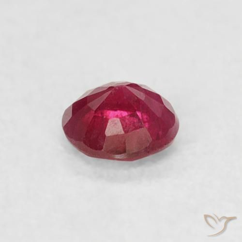 Rubi Rosa Avermelhado Profundo Natural 0.19ct, Redondo, VS