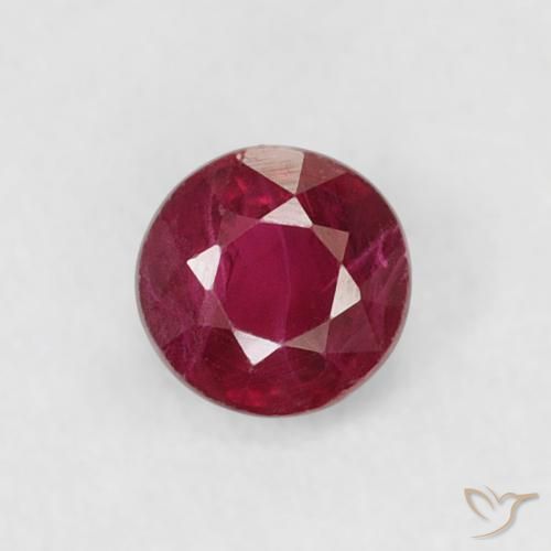 0.23ct Natural Vermelho escuro Rubi, Redondo, VS
