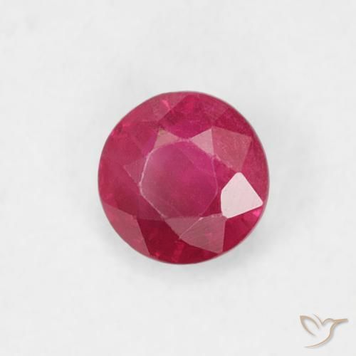 Rubi vermelho médio Natural 0.20ct, Redondo, VS
