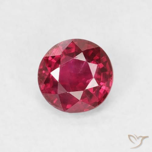 0.26ct Natural Vermelho escuro Rubi, Redondo, SI-I1