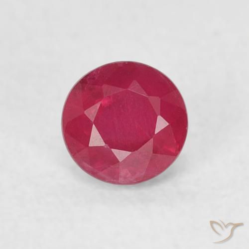 0.30ct Natural rosa avermelhado Rubi, Redondo, SI-I1