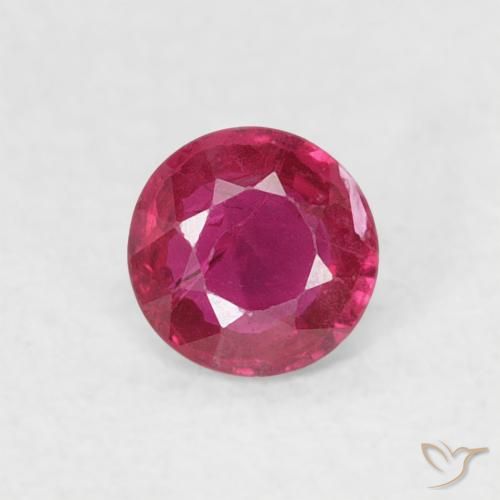 0.22ct Natural Medium Dark-Red Rubi, Redondo, SI-I1