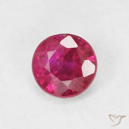 0.28ct Natural Luz vermelha Rubi, Redondo, SI-I1