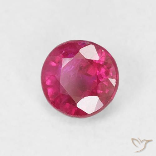 Rubi Luz vermelha Natural 0.28ct, Redondo, SI-I1