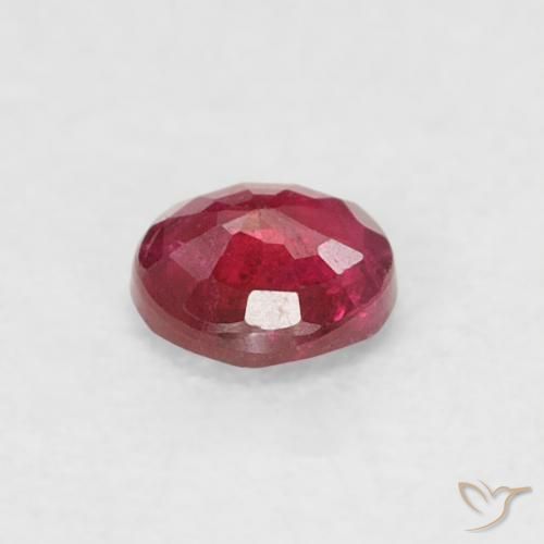 Rubi Vermelho escuro Natural 0.19ct, Redondo, SI-I1