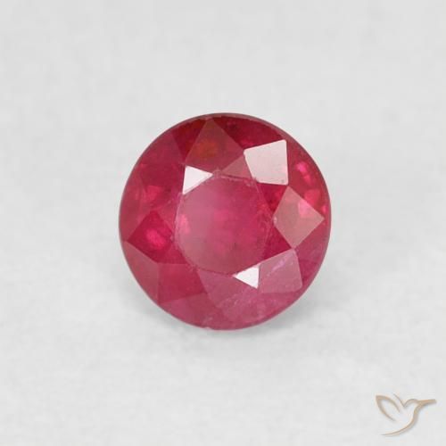 Rubi Carmesim Profundo Natural 0.33ct, Redondo, SI-I1