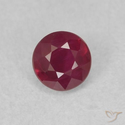 0.36ct Natural Vermelho escuro Rubi, Redondo, SI
