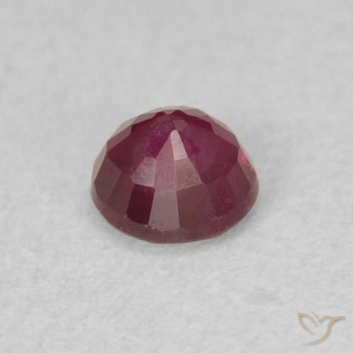 Rubi Vermelho escuro Natural 0.36ct, Redondo, SI