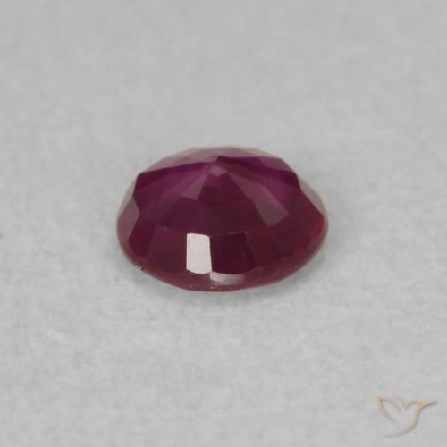 Rubi roxo natural 0,25ct, corte redondo, SI