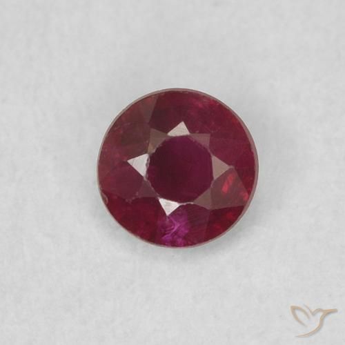 0.26ct Natural Vermelho escuro Rubi, Redondo, SI