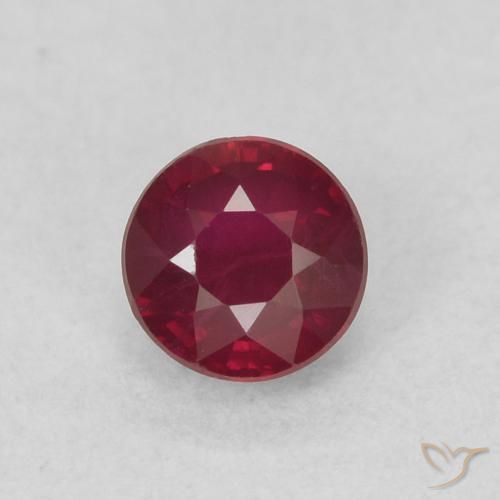0.33ct Natural Vermelho escuro Rubi, Redondo, SI