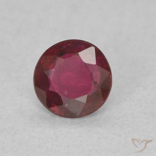 Rubi vermelho médio Natural 0.22ct, Redondo, SI