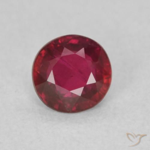0.28ct Natural vermelho médio Rubi, Redondo, SI