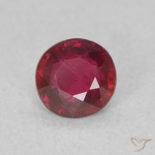 Rubi vermelho médio Natural 0.28ct, Redondo, SI