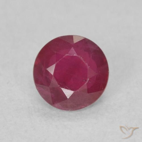 0.30ct Natural Vinho vermelho Rubi, Redondo, SI