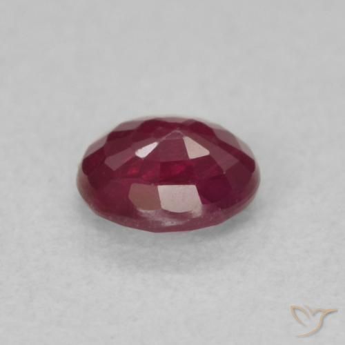 Rubi Vinho vermelho Natural 0.30ct, Redondo, SI
