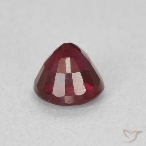 Rubi Vermelho escuro Natural 0.36ct, Redondo, SI