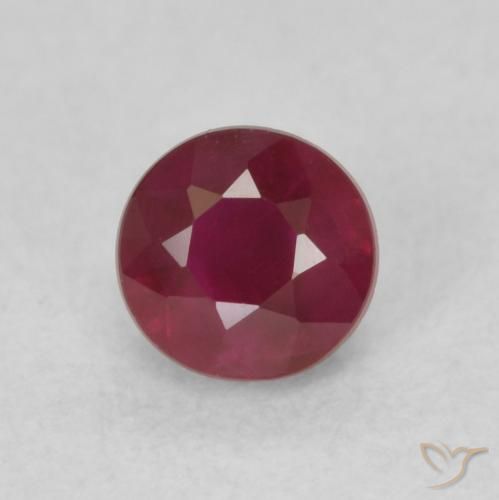 0.40ct Natural vermelho médio Rubi, Redondo, SI