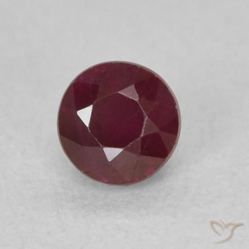 0.36ct Natural Vermelho escuro Rubi, Redondo, SI