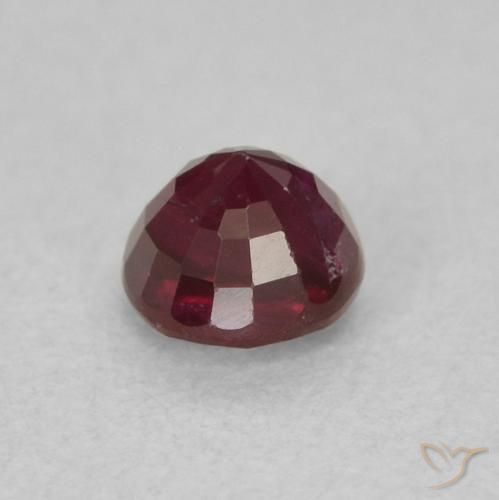 Rubi Vermelho escuro Natural 0.36ct, Redondo, SI