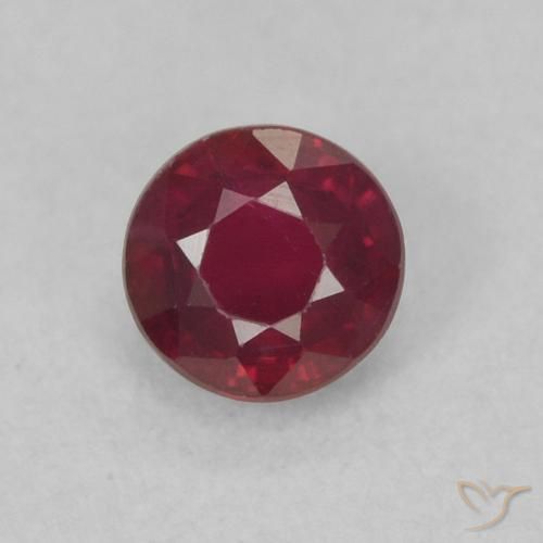 0.37ct Natural vermelho médio Rubi, Redondo, SI