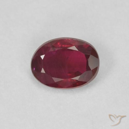 0.38ct Natural vermelho médio Rubi, oval, VS