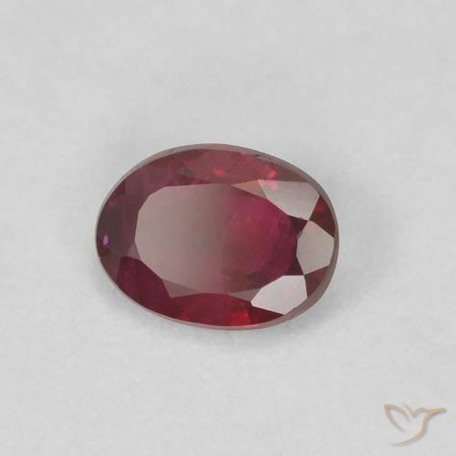 Rubi vermelho médio Natural 0.38ct, oval, VS