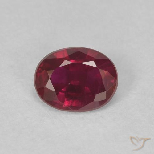 0.41ct Natural Vermelho escuro Rubi, oval, VS