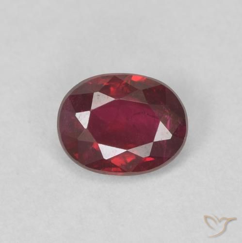 0.43ct Natural Vermelho escuro Rubi, oval, VS