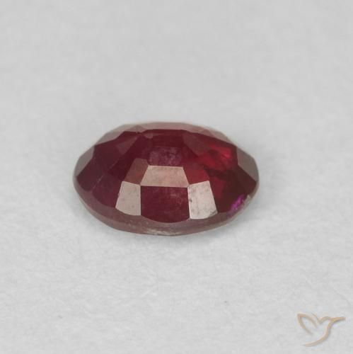 Rubi vermelho médio Natural 0.43ct, oval, VS