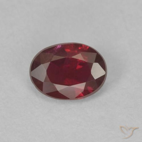 0.39ct Natural Vermelho escuro Rubi, oval, VS