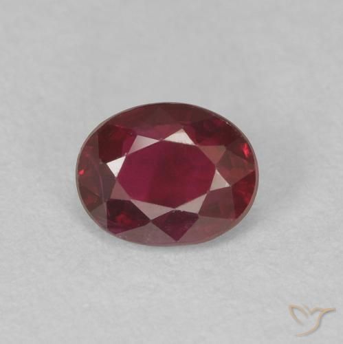 0.46ct Natural Vermelho escuro Rubi, oval, VS