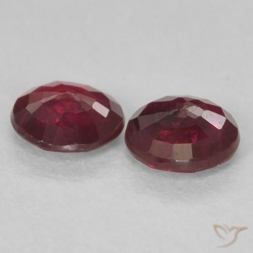 Pedras preciosas de Rubi Vinho vermelho natural de 0.48 ct, Redondo, VS-SI
