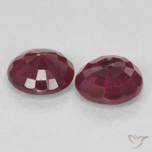 Pedras preciosas de Rubi Vinho vermelho natural de 0.51 ct, Redondo, VS-SI