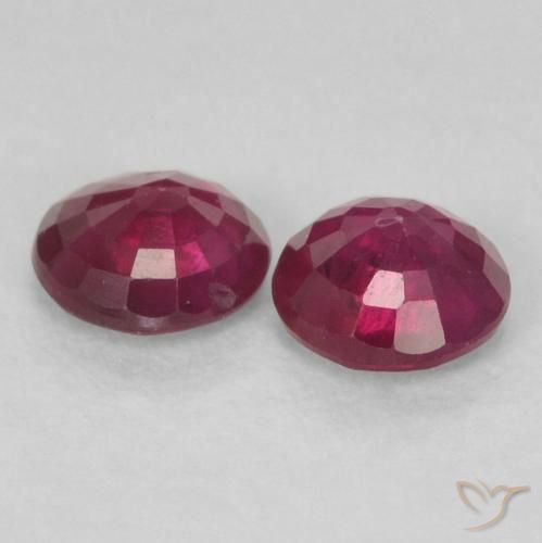 Pedras preciosas de Rubi Vermelho escuro natural de 0.50 ct, Redondo, SI