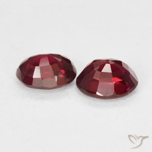 Pedras preciosas de Rubi Vermelho brilhante natural de 1.10 ct, oval, VS-SI