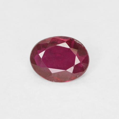 Rubi Vermelho escuro Natural 0.26ct, oval, VVS-VS