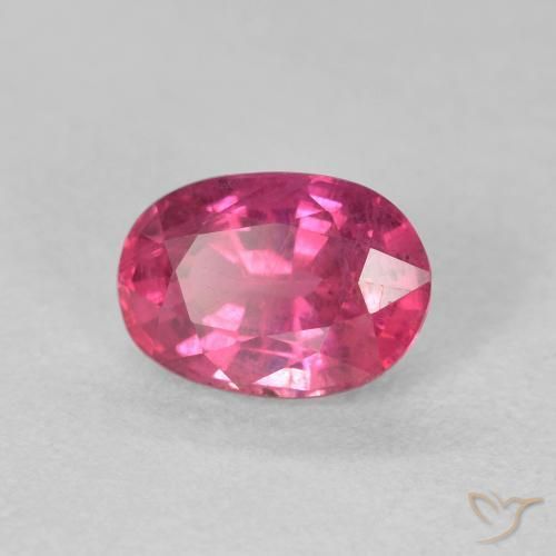 Rubi Vermelho rosado Natural 1.28ct, oval, VS