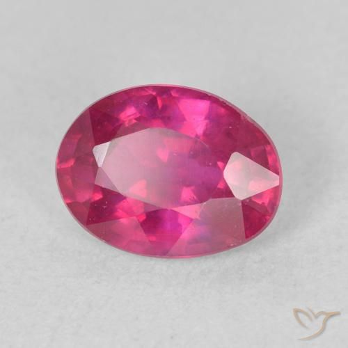 Rubi Vermelho rosado Natural 1.62ct, oval, VS