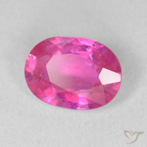 Rubi Rosa quente Natural 1.50ct, oval, VS