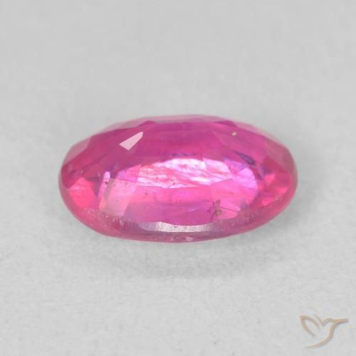 Rubi Rosa quente Natural 1.50ct, oval, VS