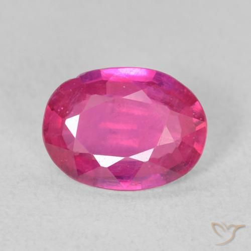1.16ct Natural Medium Dark-Pink Rubi, oval, VS