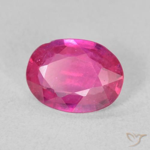 Rubi Medium Dark-Pink Natural 1.16ct, oval, VS