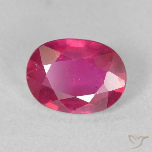 Rubi Luz vermelha Natural 1.49ct, oval, VS