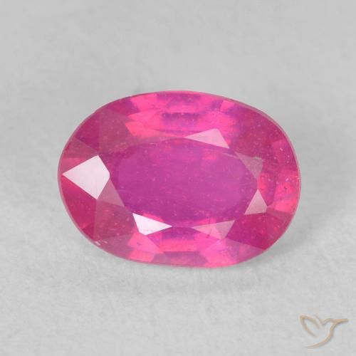 1.61ct Natural Medium Dark-Pink Rubi, oval, VS