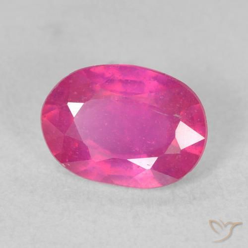 Rubi Medium Dark-Pink Natural 1.61ct, oval, VS
