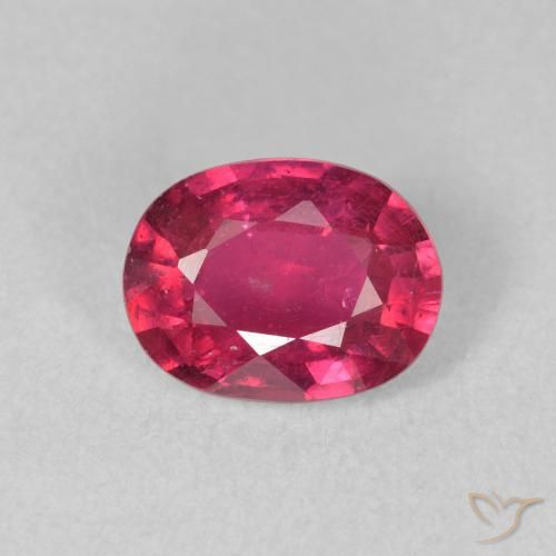 1.53ct Natural Luz vermelha Rubi, oval, VS