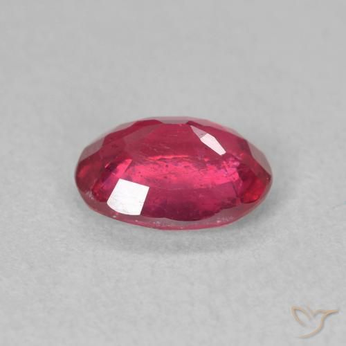 Rubi Luz vermelha Natural 1.53ct, oval, VS